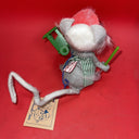 Annalee Vintage Mobilitee Dolls  Christmas Mouse Painter Doll & Caroling Mouse