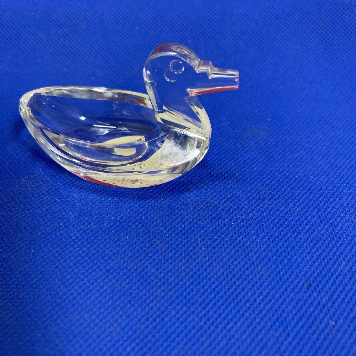 Vintage glassware duck and crystal Watford, England salt shaker