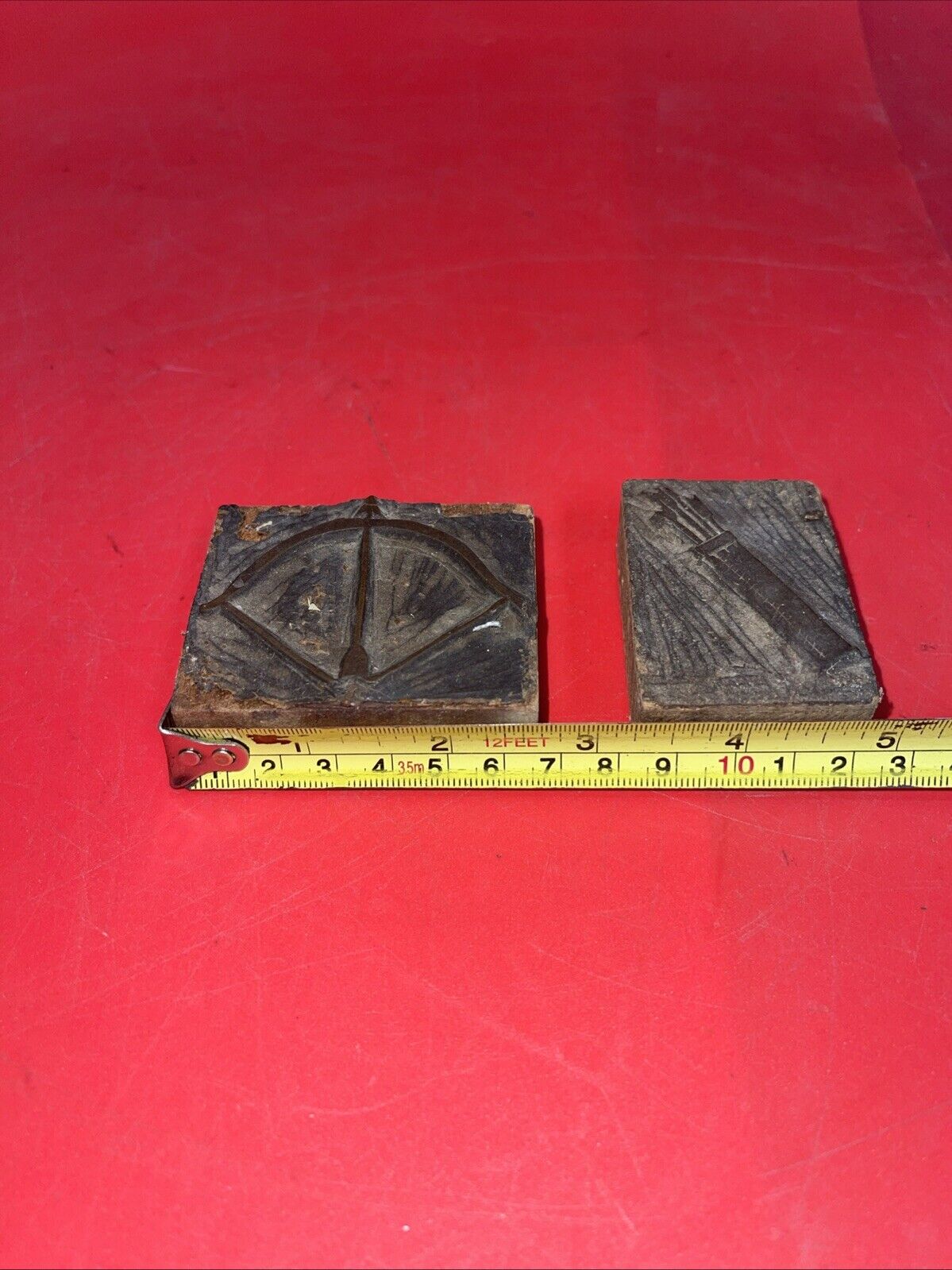 3 Vintage Carved WOODEN BLOCK STAMP for Hand Printing Fabric/Textiles/Wallpaper