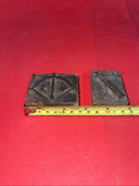 3 Vintage Carved WOODEN BLOCK STAMP for Hand Printing Fabric/Textiles/Wallpaper