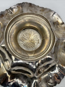 Silverplate Footed Bowl Scalloped Serving Dish