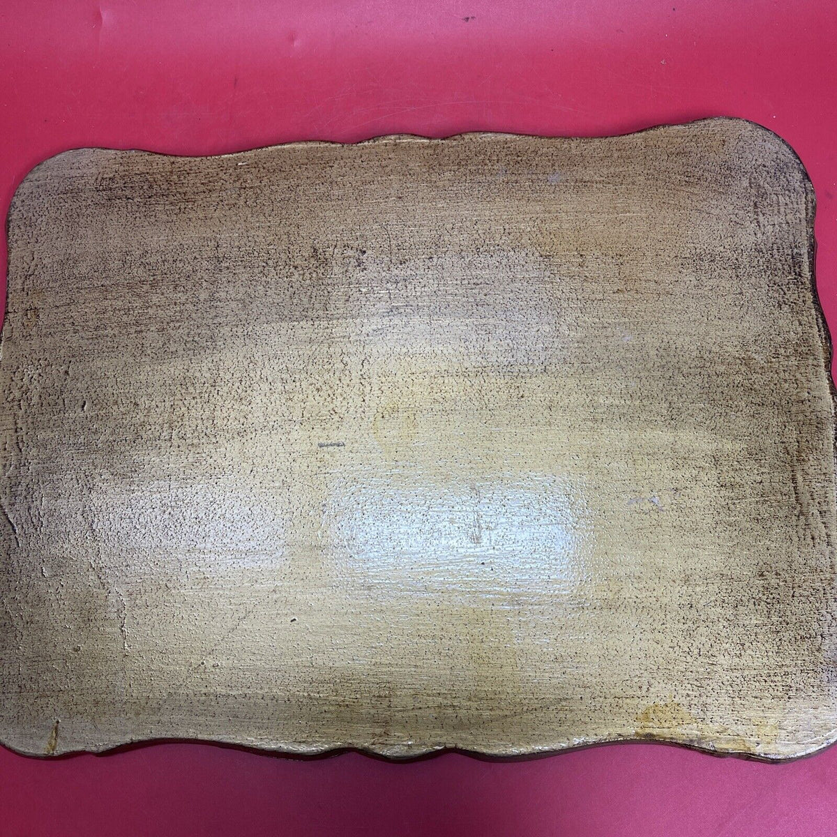 Vintage wooden tray with handles, 1960s.