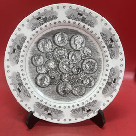 222 Fifth SLICE OF LIFE - COIN COLLECTION 12" Platter Black White Marla Shega