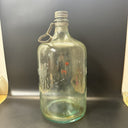 ANTIQUE Vintage Large GLASS BOTTLE International St.Louis With METAL TOP