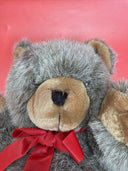 Vintage Teddy Bear with Red Bow, 1972