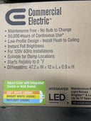 Commercial Electric 1 ft. x 4 ft  White LED Edge-Lit Flat Panel Flush Mount