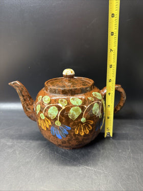 Vintage Price Kensington Brown Betty Teapot Hand Painted Pottery Made in England