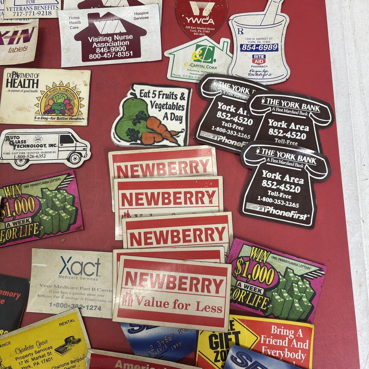 Vintage  Sticker Magnet Large Lot
