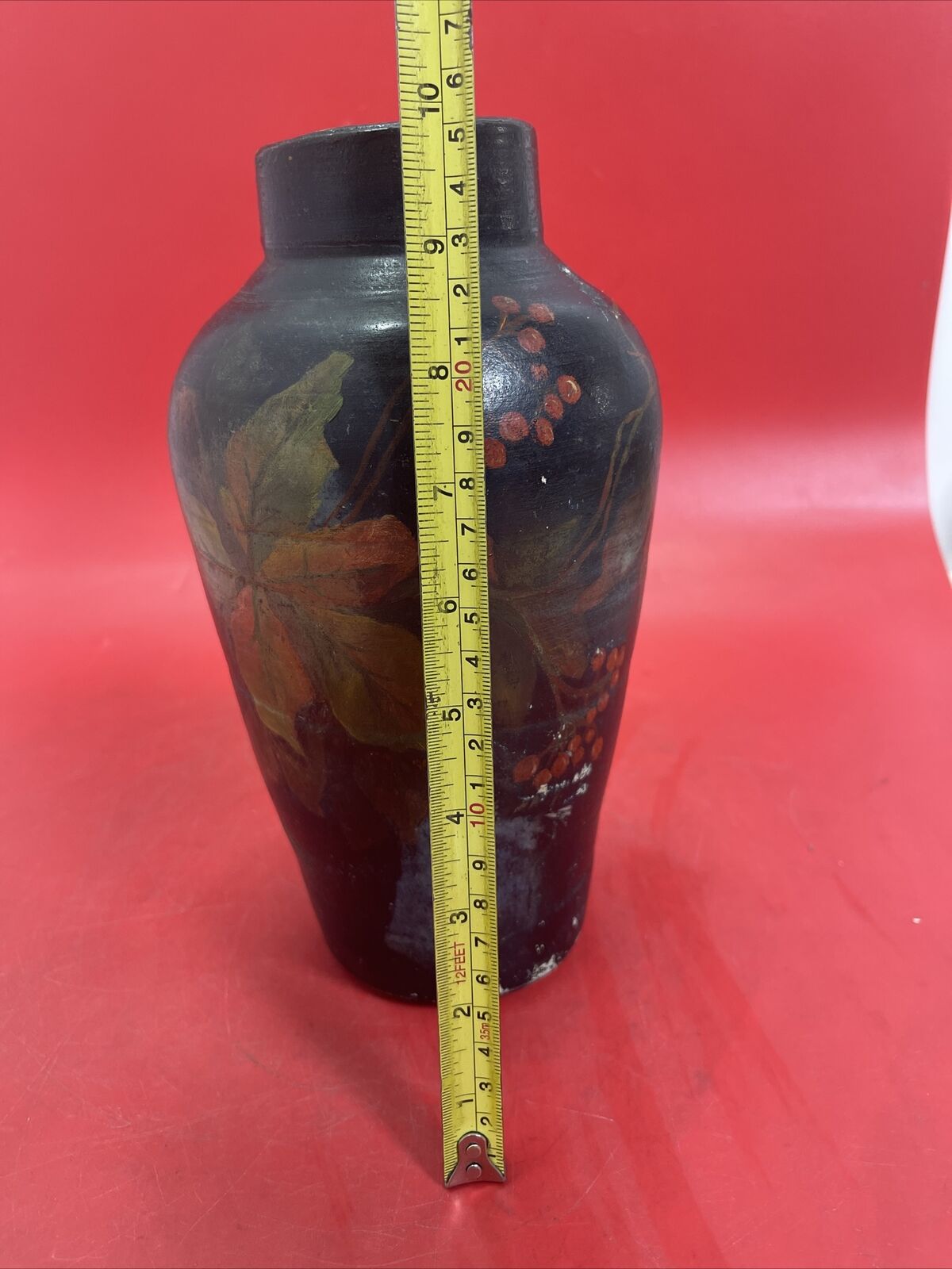 Vintage  Vase Studio pottery antique  flower 10 In