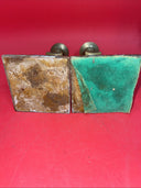Old Brass Candlestick Holders Pair 7" Weighted Base