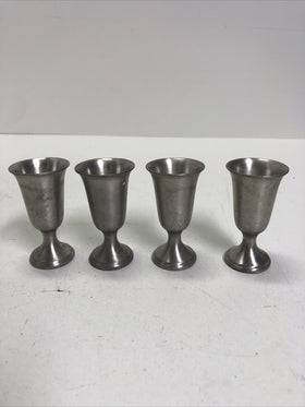 Vintage Web Pewter Shot Glass 3" Footed Cordial Stemmed Aperitif Liqueur Goblet