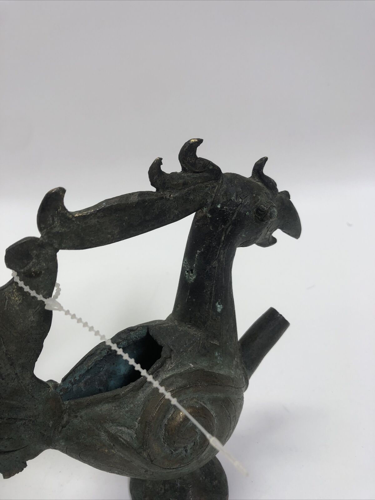 Ancient China Bronze Ware Dynasty Phoenix Bird Zun Wine Vessel Tea Pot