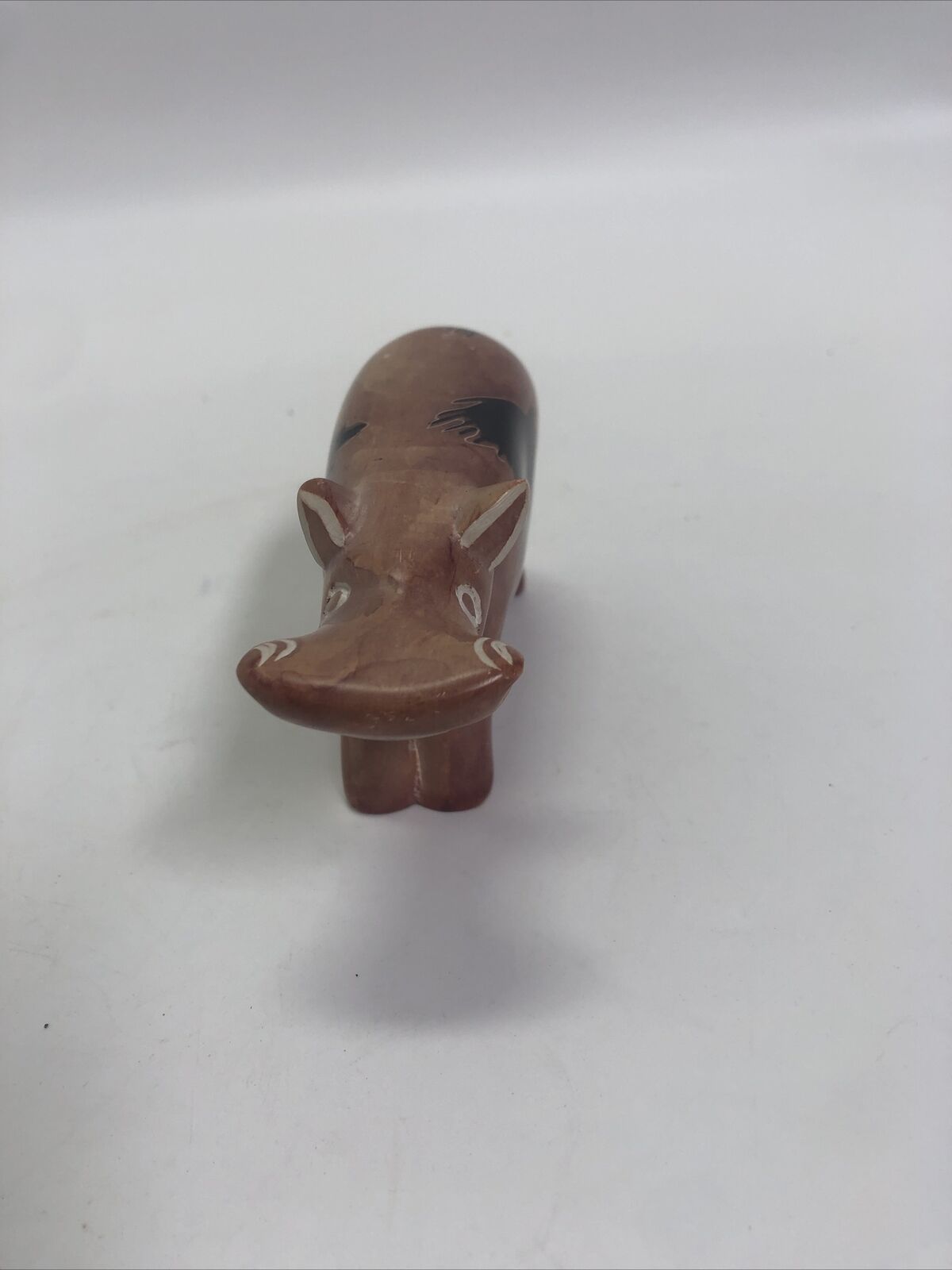 Hippo Figure Carved Stone Soapstone Hippopotamus Kenya African Decor Animal