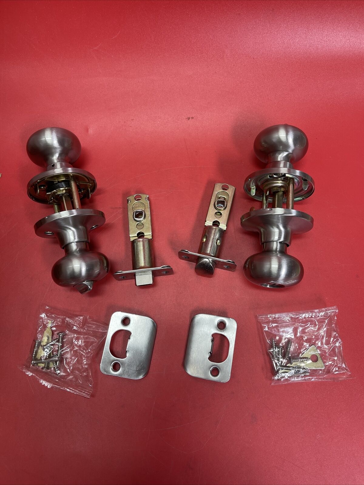 SAFE LOCK SK3000AS 15 RCAL RCS V1 Privacy Knobs Athens Satin Nickel Lot 2