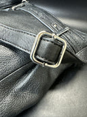 Calvin Klein Black Leather Messenger Cross-body