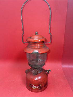 Vintage Red Coleman Model 200A Black Band Lantern