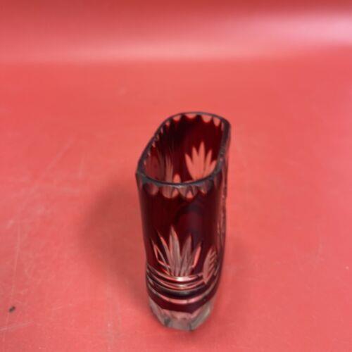 Vintage Bohemian Chez Ruby Cut Small Vase