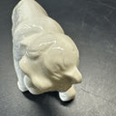 VINTAGE SMALL WHITE APE CHIMPANZEE MONKEY FIGURINE CZECHOSLOVAKIA ART POTTERY
