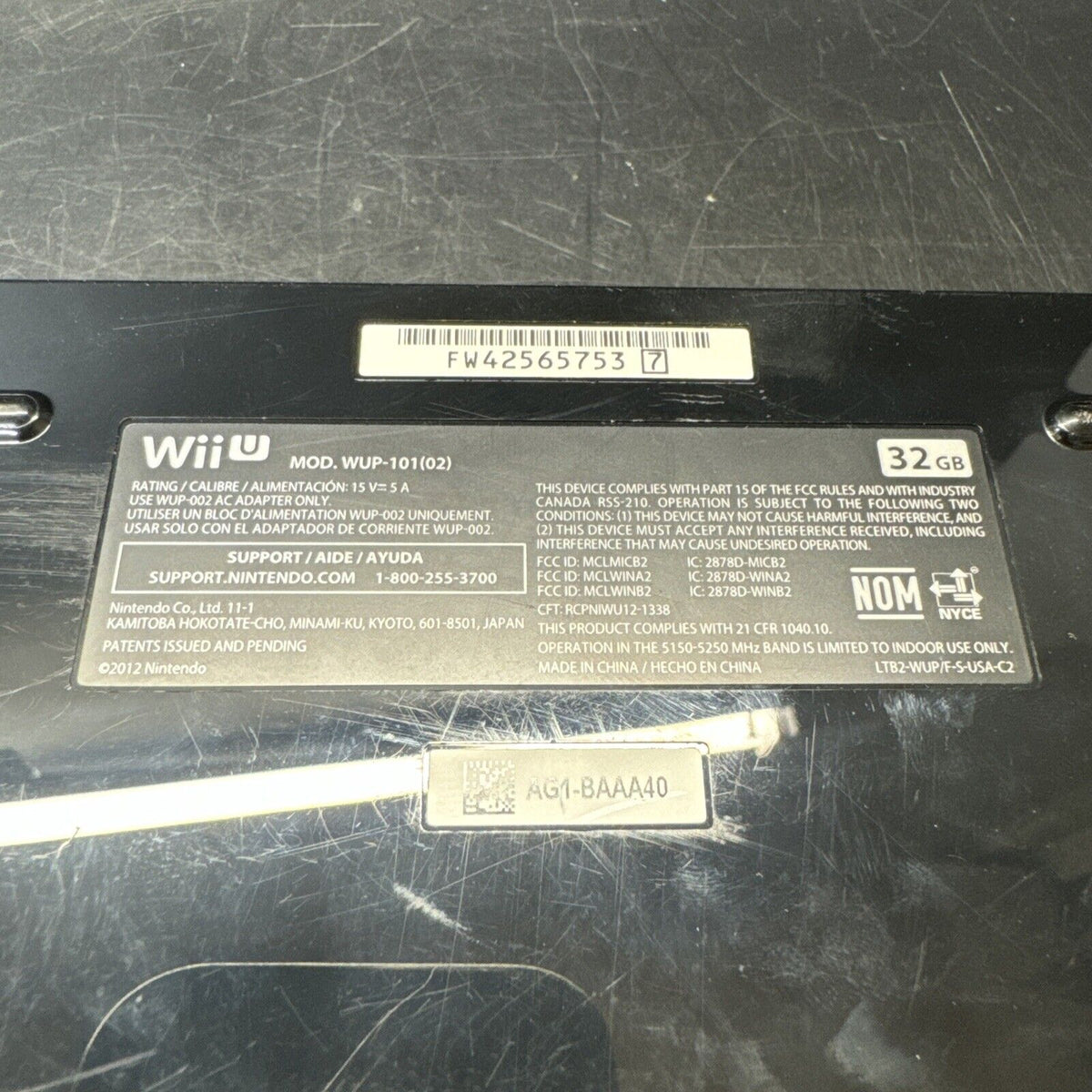 Nintendo Wii WUP-101, WUP-005, And Another Parts (see On The Photo)/ Untested