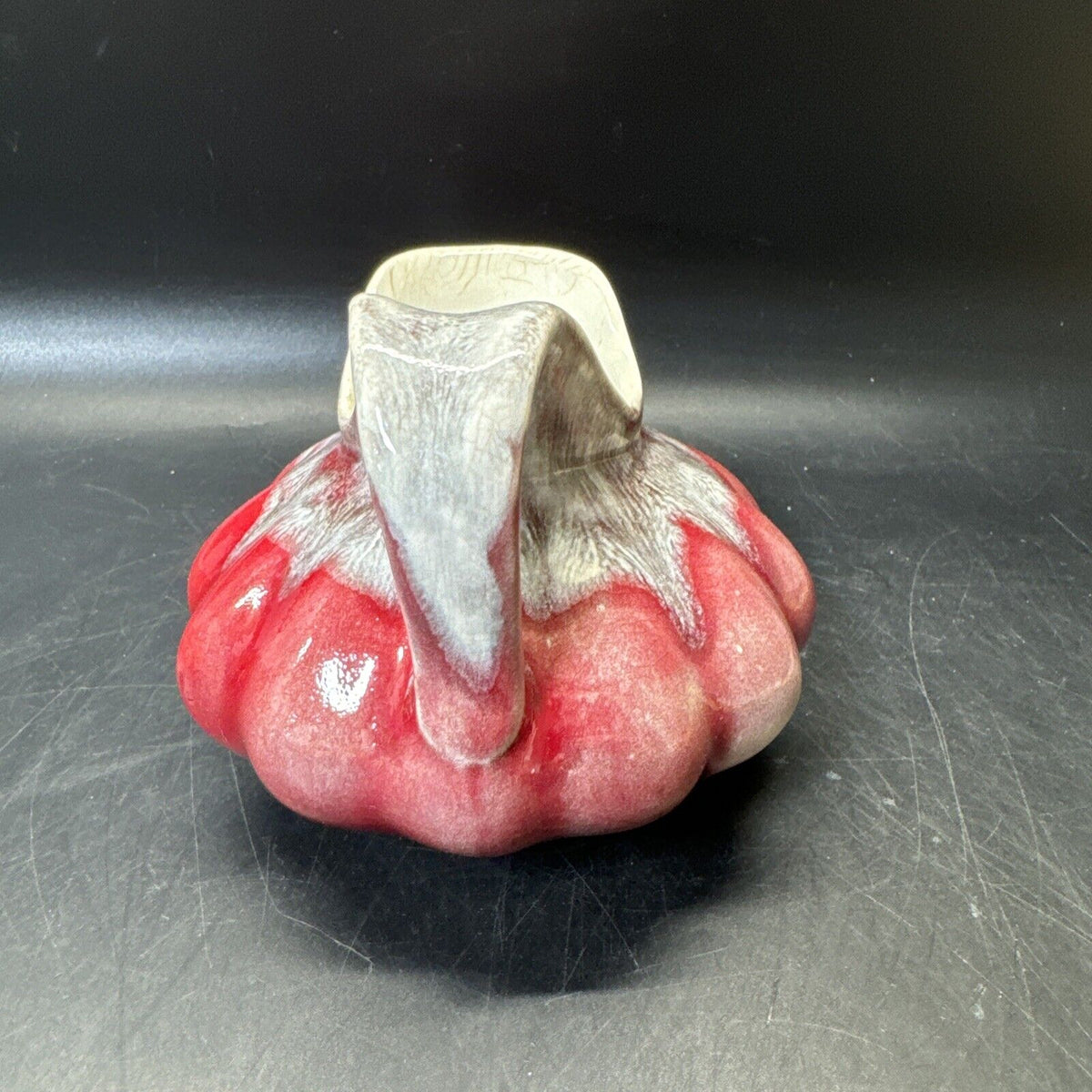 Vintage SMALL Red & Gray PITCHER VASE RF