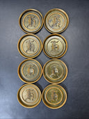 VINTAGE SOLID METAL COPPER FINISH LETTER E/ Lot Of 8