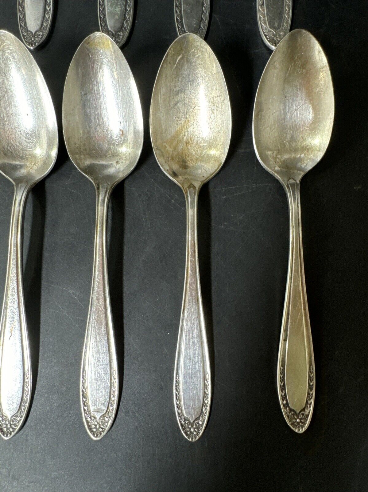Oneida Community Par Plate Forks And Teaspoons/ Lot Of 14