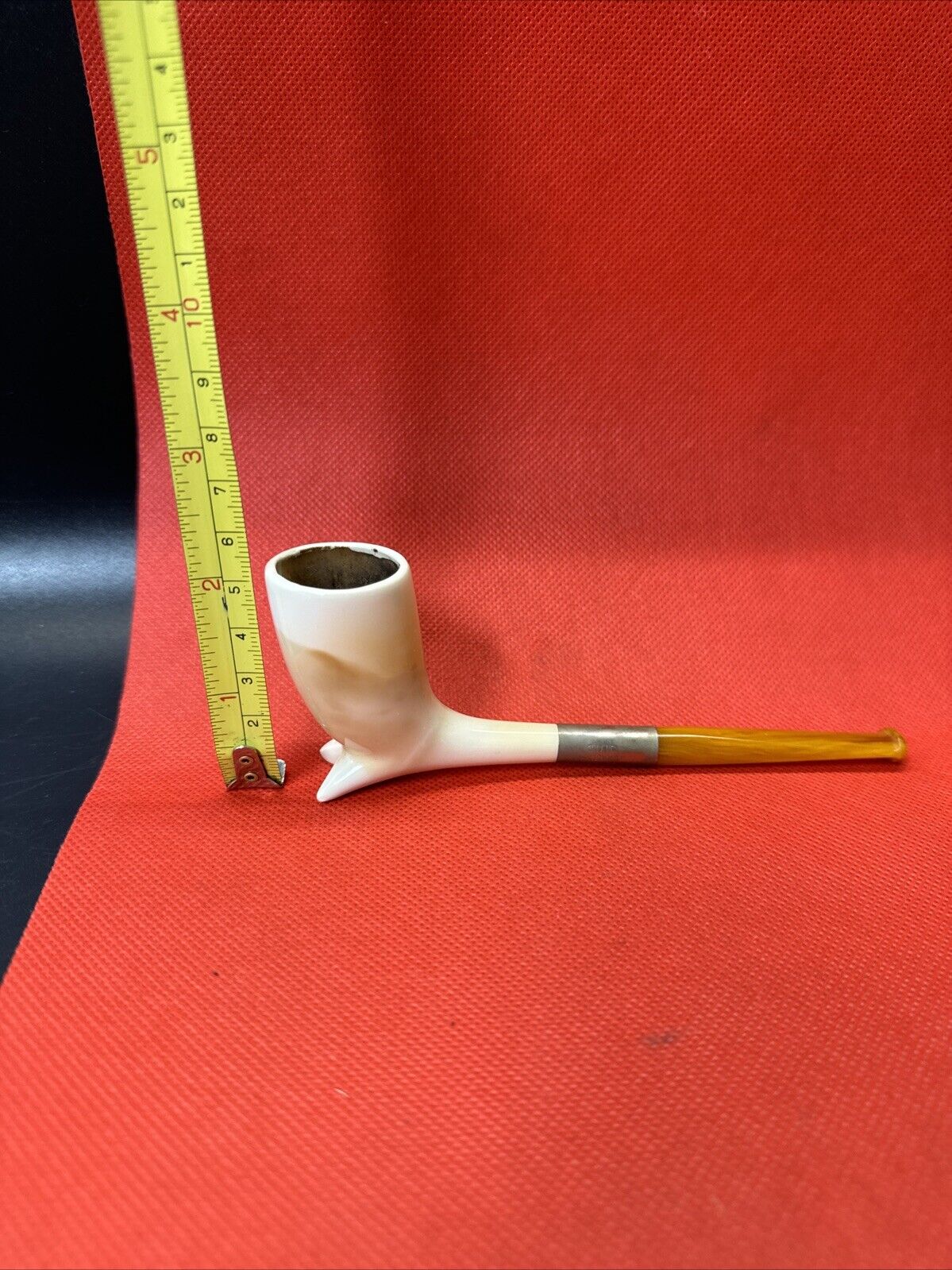 Vintage Porcelain Pipe Goede Waagen Holland