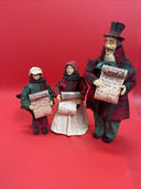 Vintage Family of 3  Victorian Christmas Carolers Figures