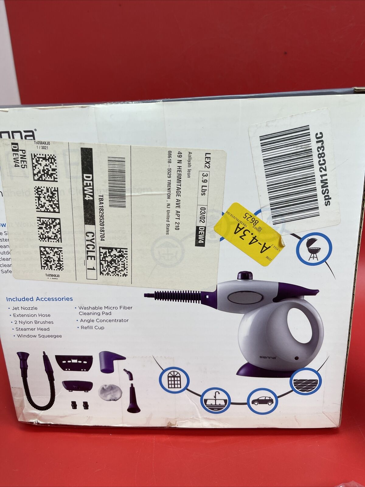 Multi-Purpose Handheld Pressurized Steam Cleaner Sienna Birdie