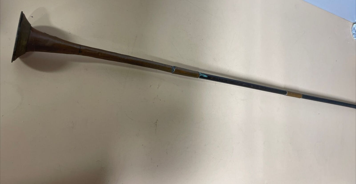 Antique English Copper & Brass Fox Hunting Horn 39" Long