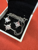 Vintage Marvel Sterling Silver Earrings and Pendant Set