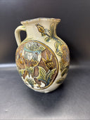 Vintage Original Japanese Pottery Pitcher 9.5” Tall