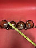 4 Vintage MCM Libbey Tawny Brown Glass Coffee Cups Tea Cups 3.5x3