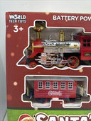 WORLD TECH TOYS SANTA'S CHOO CHOO ELECTRIC TRAIN With Working Light And Sound