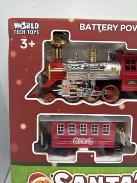 WORLD TECH TOYS SANTA'S CHOO CHOO ELECTRIC TRAIN With Working Light And Sound