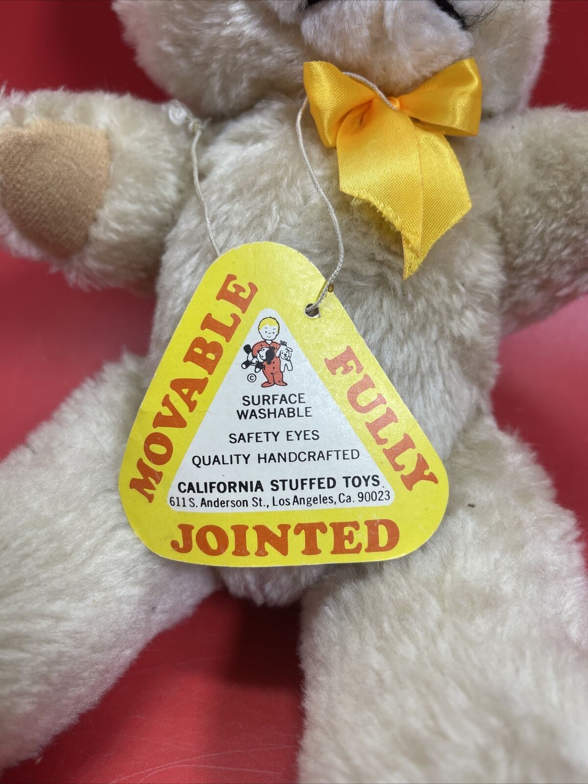 Vintage Teddy Bear Plush - Movable Arms & Legs 1977