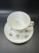 Staffordshire Bone China Crown Tea Cup & Saucer/ Set Of 2