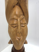 Vintage Folk Art Hand Carved Wood Woman Ethnic