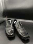 Madden Mens M-Turk Bicycle Toe Slip On Dress Loafer Shoes, Black Leather, US11.5