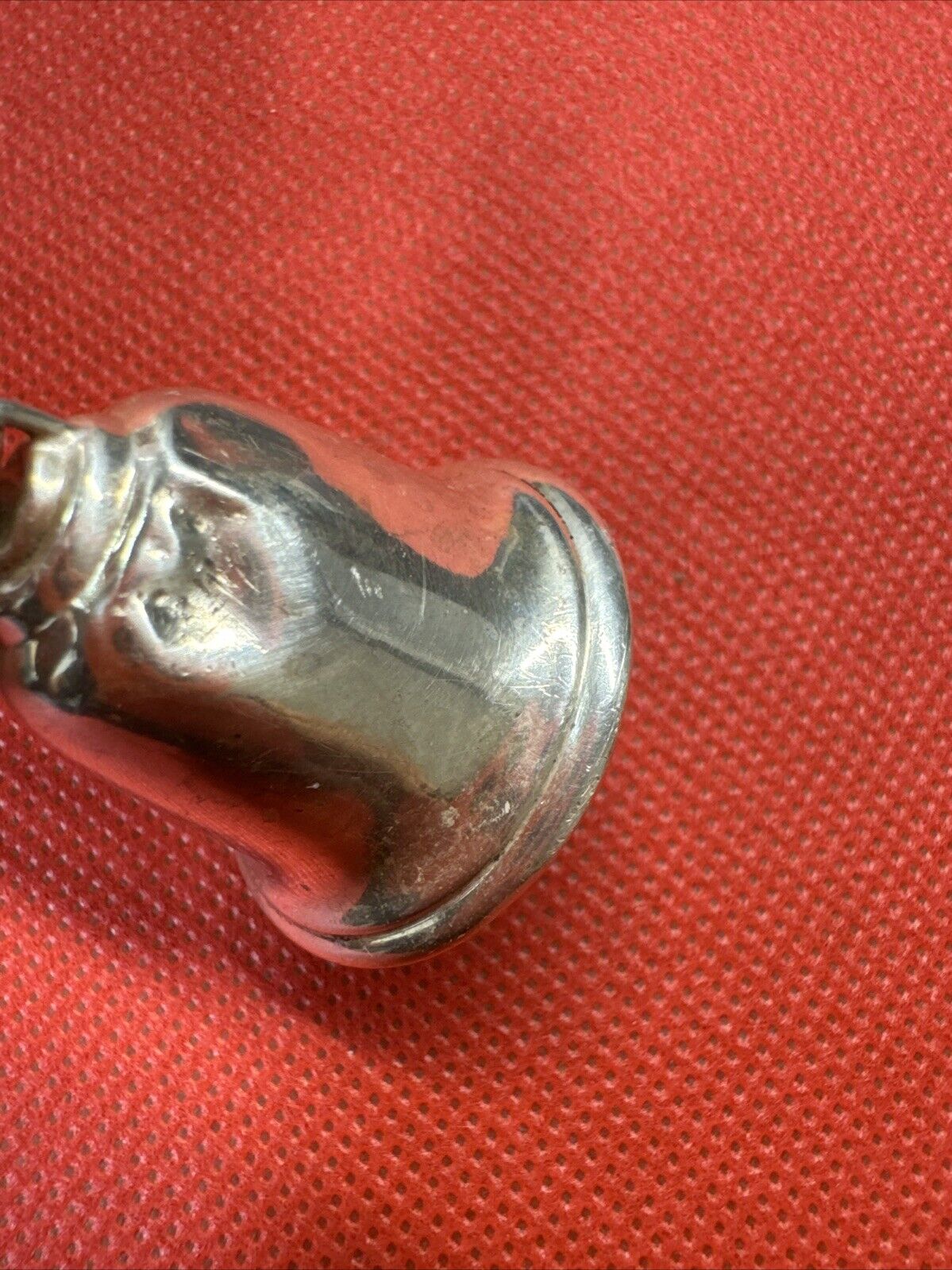 Vintage 1931 Lullaby Sterling Silver Mother of Pearl Teething Rattle Bell