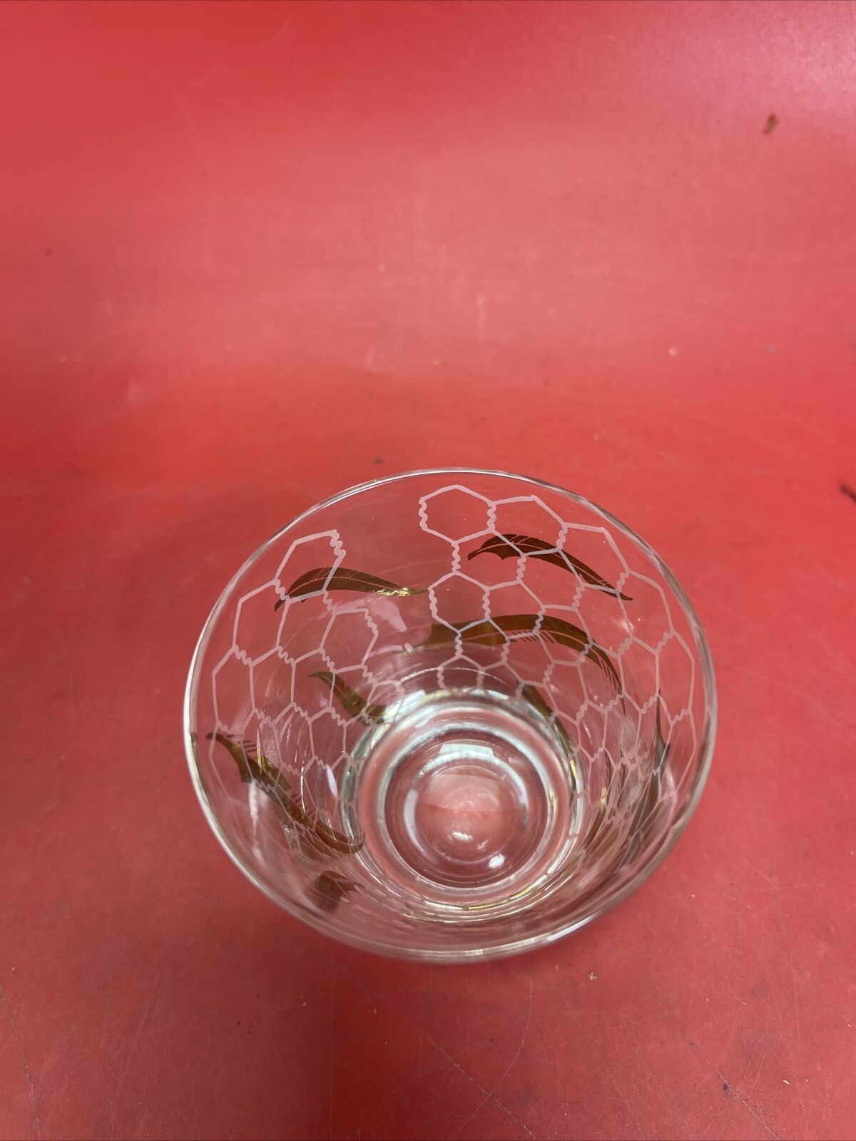 Vintage Diamond Pattern Whiskey Cocktail Glasses, Lot 4