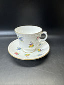Staffordshire Bone China Crown Tea Cup & Saucer/ Set Of 2