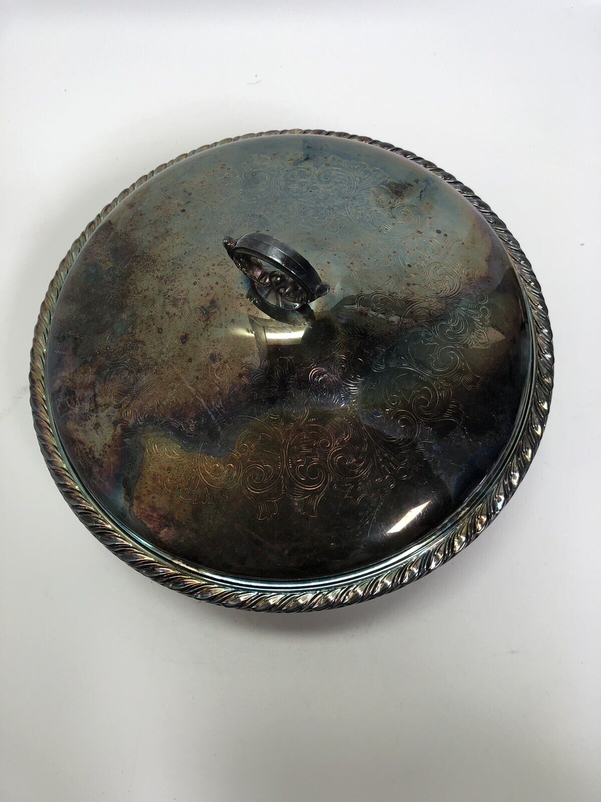 Vintage Silver Plate Serving Bowl Lid