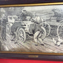 Late 1800's Walter Appleton Clark Orig Print "When an Owner Drives" Orig Frame