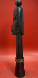 Vintage Antique African fertility statue wood carving figure 18.5” Tall