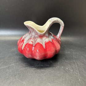 Vintage SMALL Red & Gray PITCHER VASE RF
