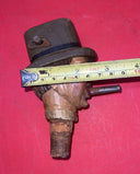 Man with Hat Bottle Spout with Music Box Hand Carved Wood Vintage