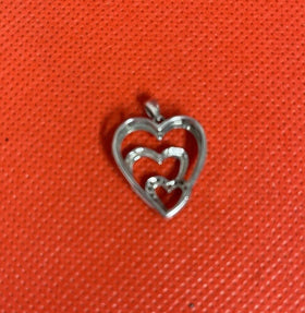 925 Silver Heart Shaped Pending (2.1g)