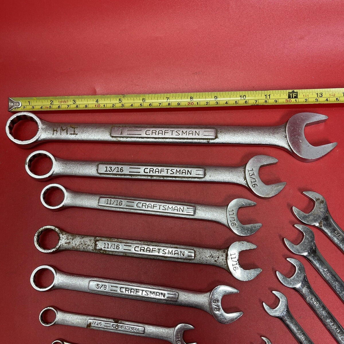 Vintage Craftsman 15 Piece SAE Combination Wrench