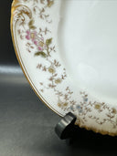 CH Field Haviland Limoges Round Plate Flowers Gold Trim